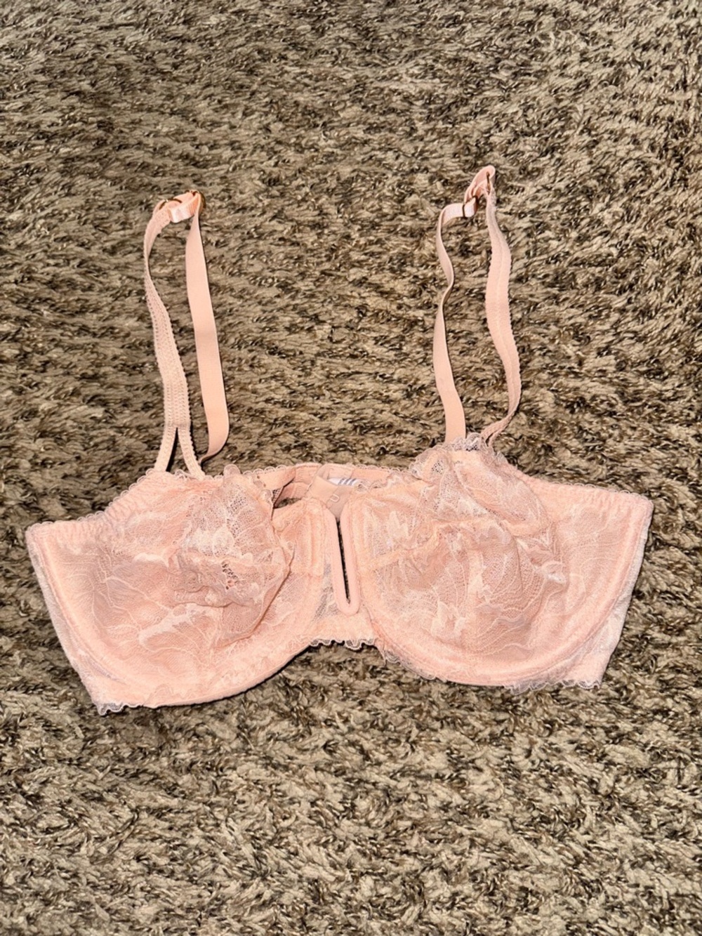 NWOT Auden Lace Wired Balconette Bra in Blush 36D